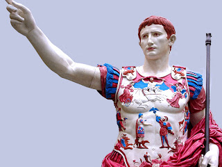 Polychromatic reconstruction of the August from Prima Porta, by Paolo Liverani.