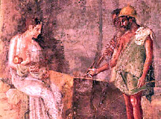 Danae and Perseus rescued by the fishermen --House of the Epigrams, Pompeii (Italy)