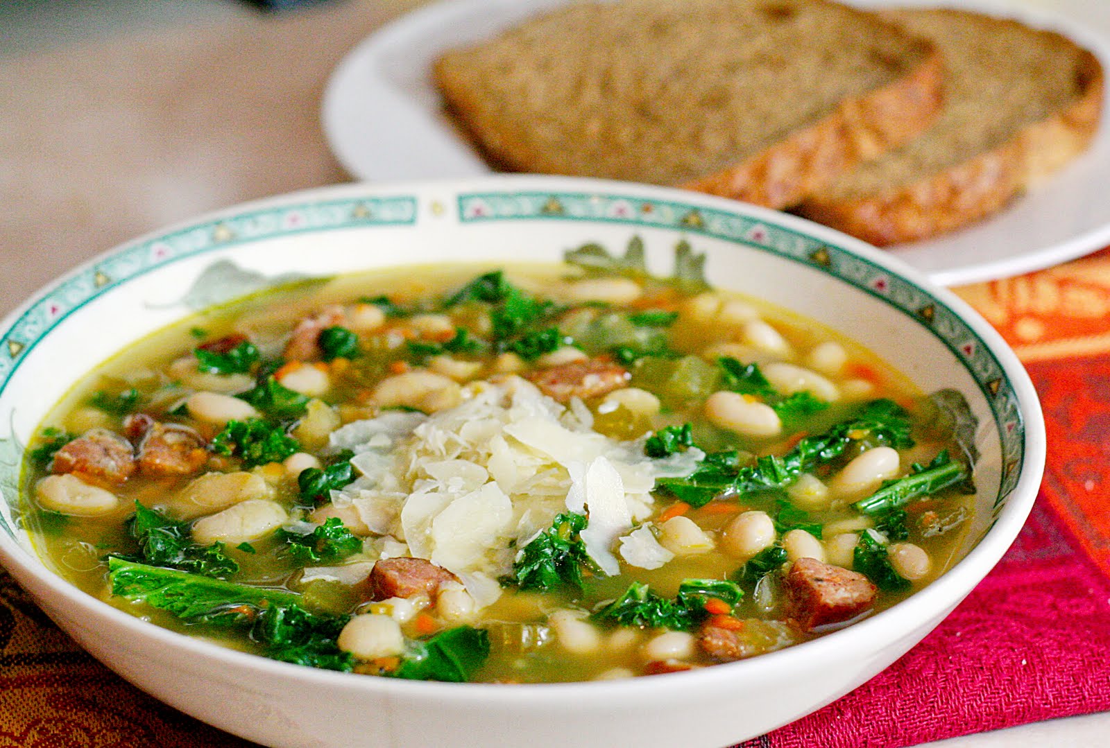 Kokocooks White Bean Soup with Andouille and Kale