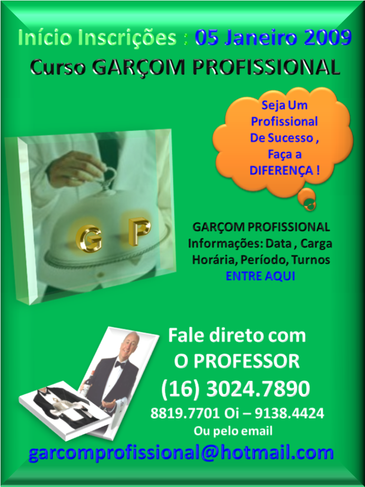 Curso GARÇOM PROFISSIONAL