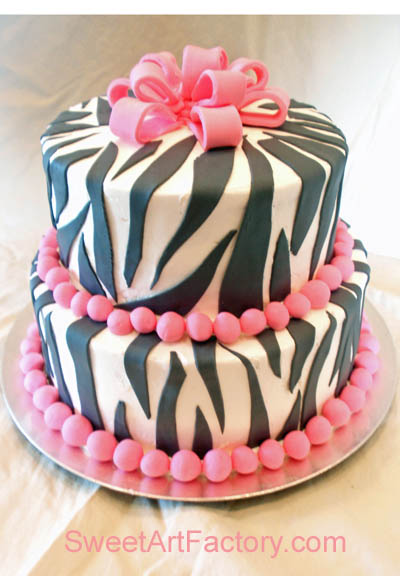 pink and white zebra cake. Hot Pink and Zebra Stripes