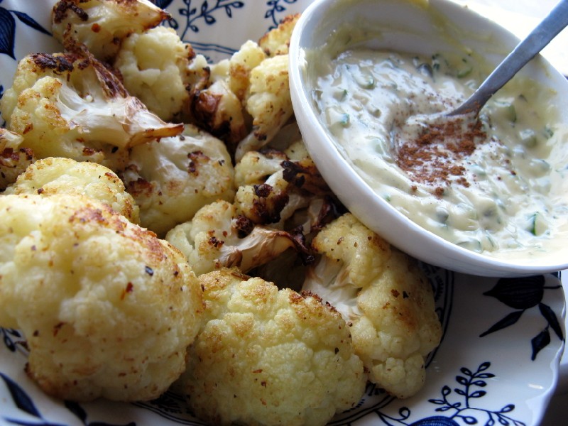 Hollow Legs Roasted Cauliflower with Anchovy Mayonnaise