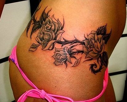 Sweet Tattoos on Female The Black Rose Tattoo
