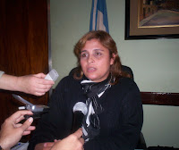 Marcela Isarra, en su primer conferencia de prensa