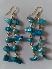 blue shell earring