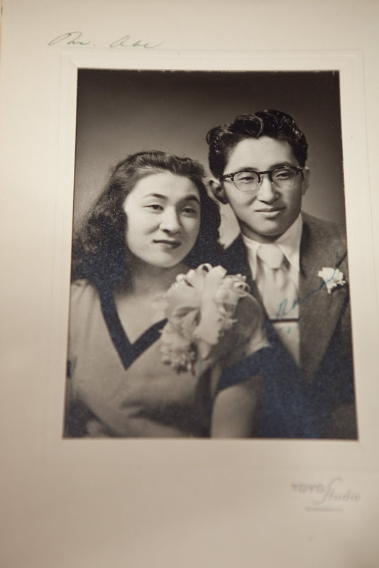 Grandparents' wedding picture back in the 1950s