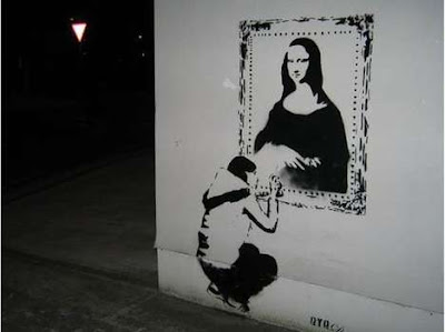 Mona Lisa, Da Vinci, graffiti, street art, graffiti stencil, artwork