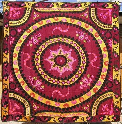 suzani, textiles, suzanis, woven textile, Asian Textile, Uzbek textiles, Uzbekistan textiles