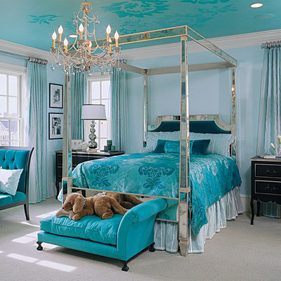 turquoise bedrooms teal aqua beautiful bedroom interior living decor rooms southern