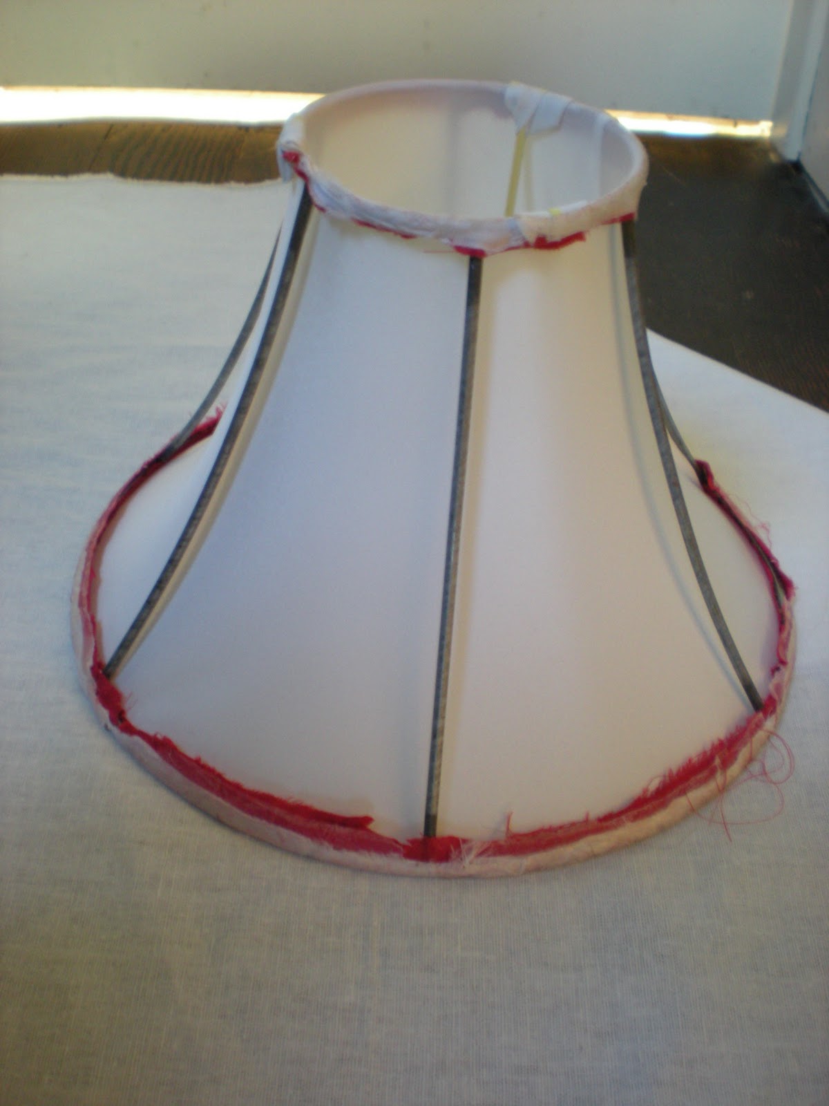 Reloved Rubbish Linen and Ruffle Lamp Shades