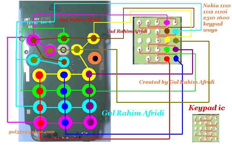 Mobile Repair Nokia 1112 1110i 1600 2310 new keypad ways 100