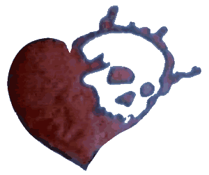 Skull Love Hearts