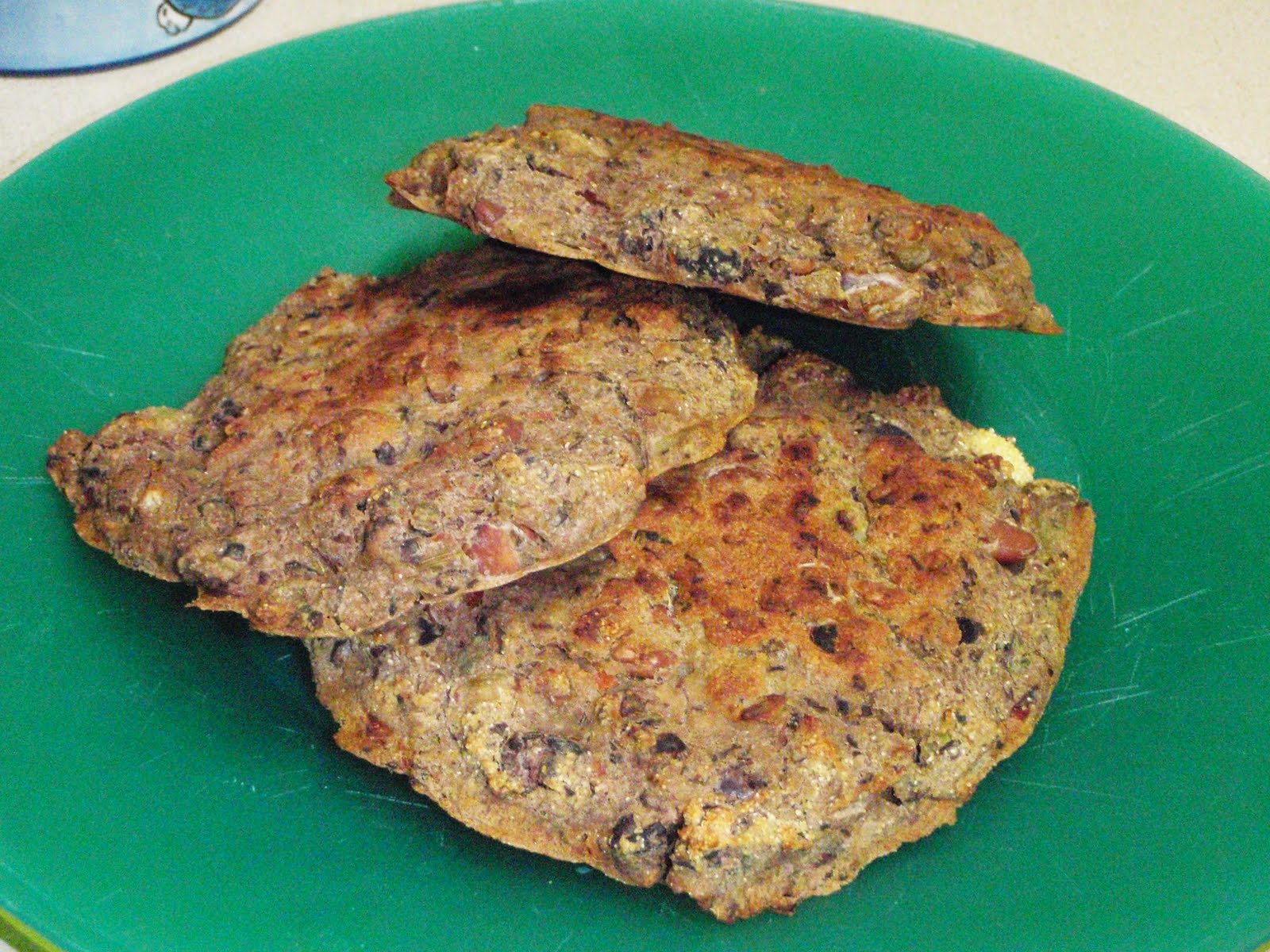 southern fried monster. bean patty cakes.