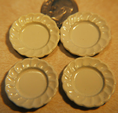 Miniature White Metal Plates $1 Each