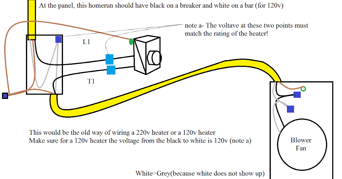 Basic help and information: Wiring thermostat for 120v heater