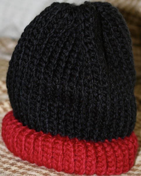 Black and Maroon Hat