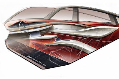 BMW Concept 5 GT interior sketches