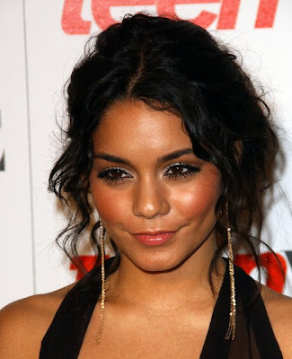 Vanessa Hudgens Hair Style - Tied Up and A Bit Random at Oscar 2009