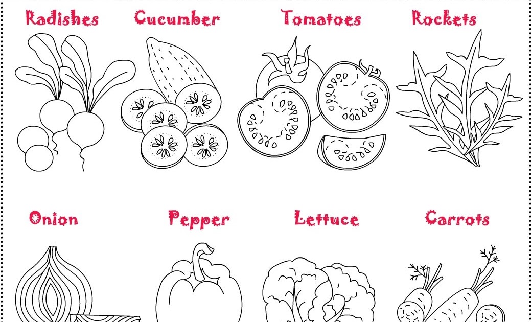 Nicole's Free Coloring Pages: Vegetables Salad * Coloring and crafting