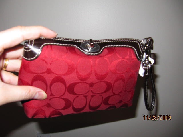 Red Coach Wristlet