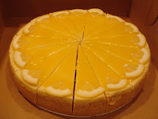 Lemon Cheesecake topped with Old-fashioned Lemon Sauce