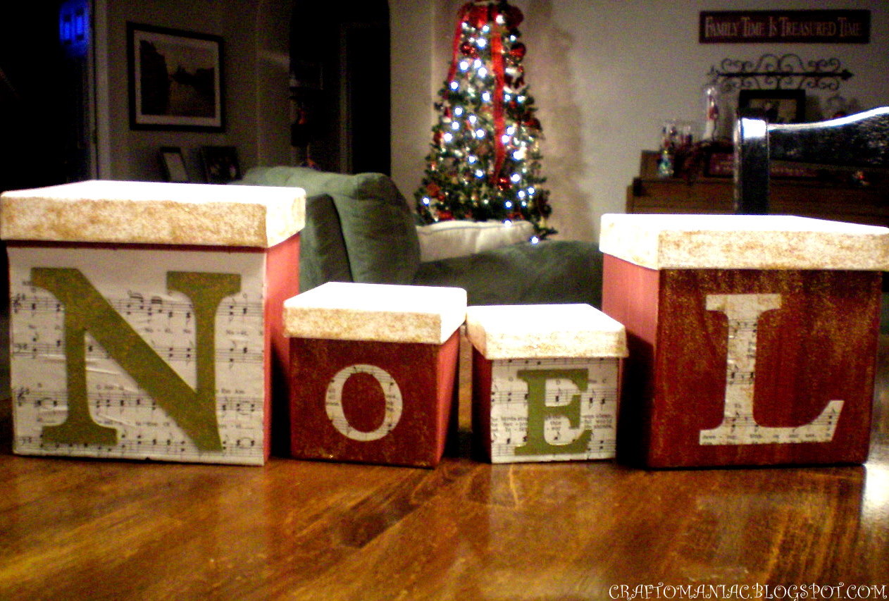 Hand Crafted Noel Boxes Craft O Maniac