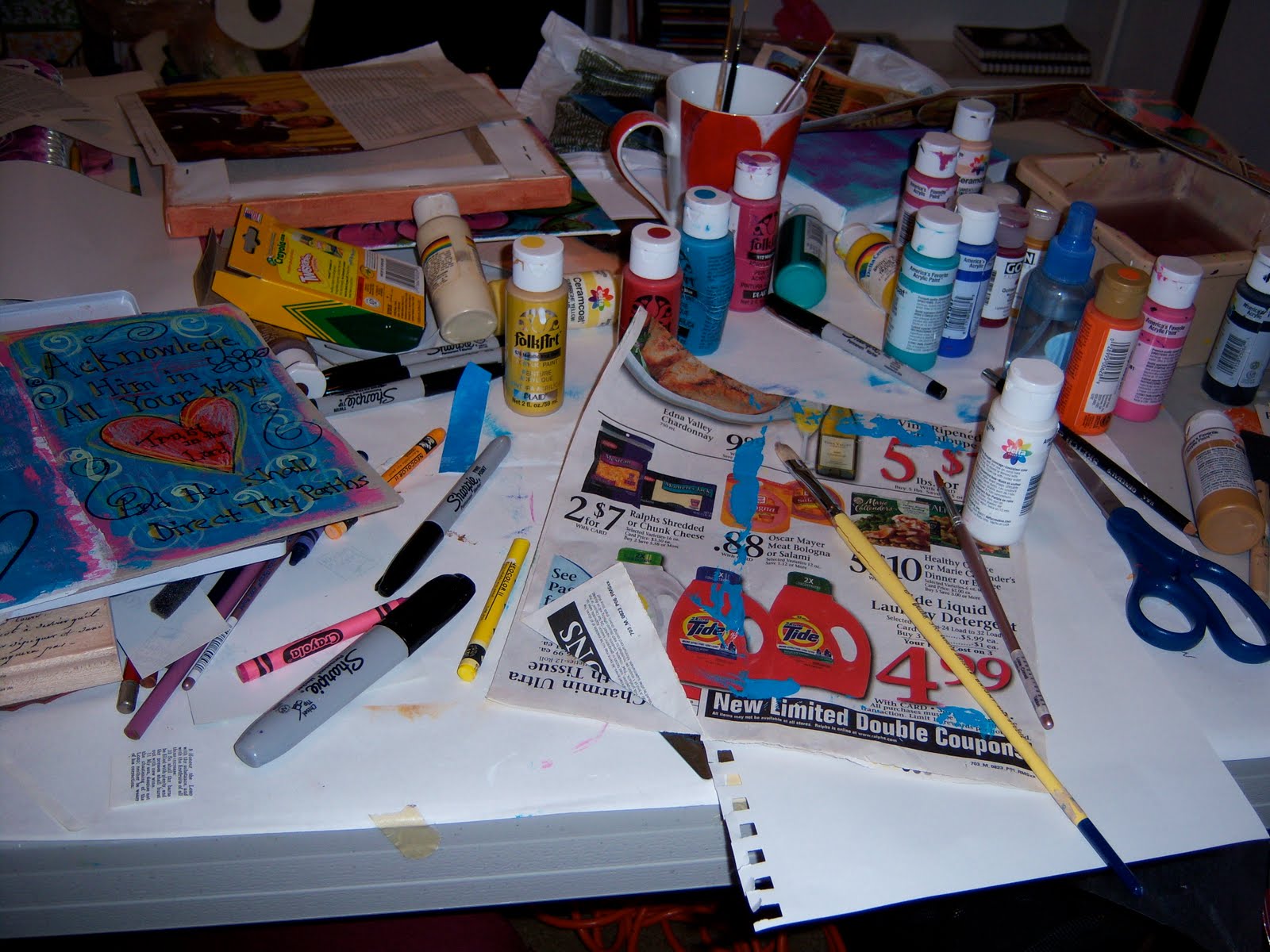 Messy Art Table