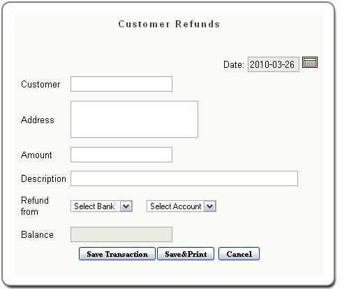 Customer Refund