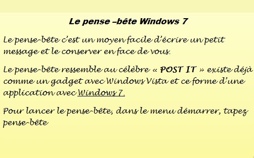 Windows 7 Le Pense Bete Windows 7