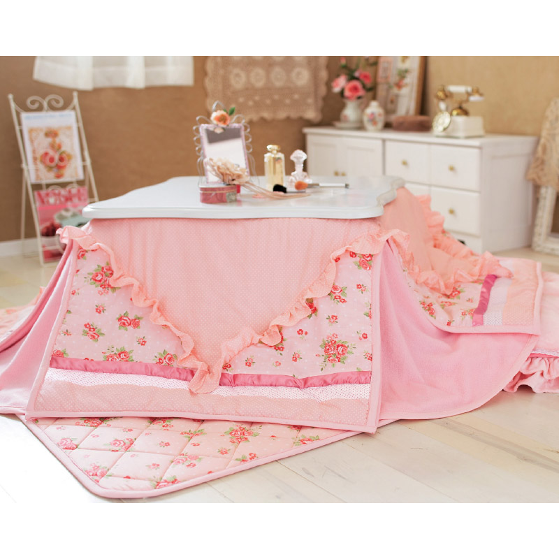 Japan to Door Blog Kotatsu Season is Here ! Pink Rose Kotatsu Futon