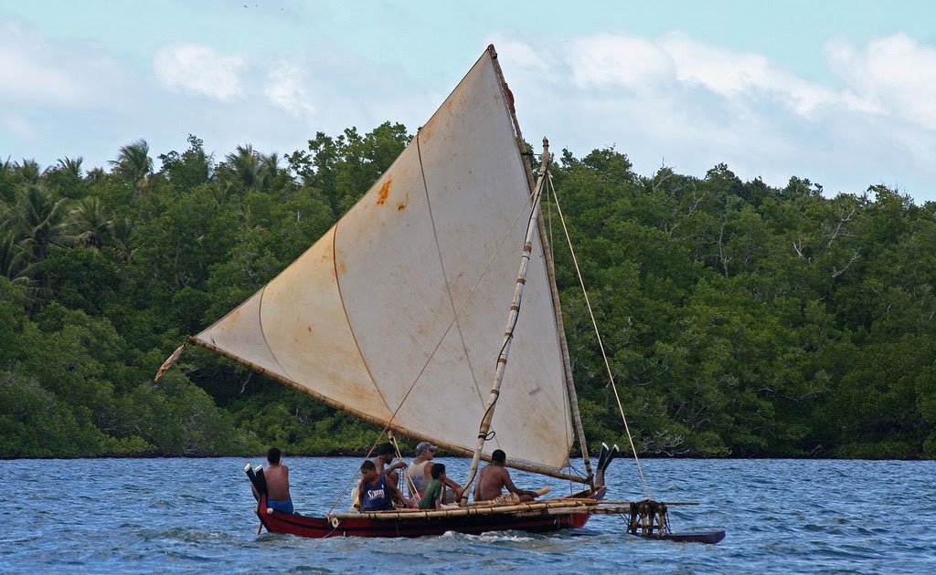 Outrigger Sailing Canoes A "Flying Proa" of the Popo type