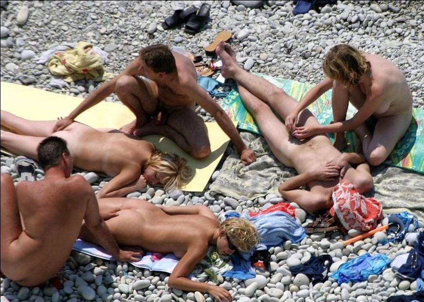 Sexo playa nudista