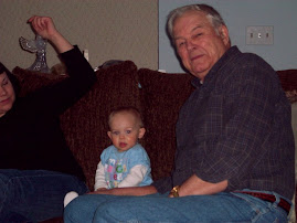Hanging out with her Great-Grandpa.