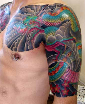 This dragon shouldertattoo picture is courtesy of Schroedinger's Cat from