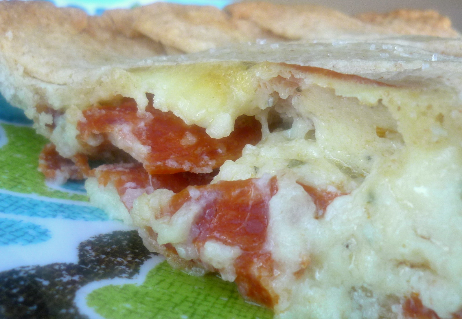 Pizza Rustica Men Like Meat Sprinkled with Flour