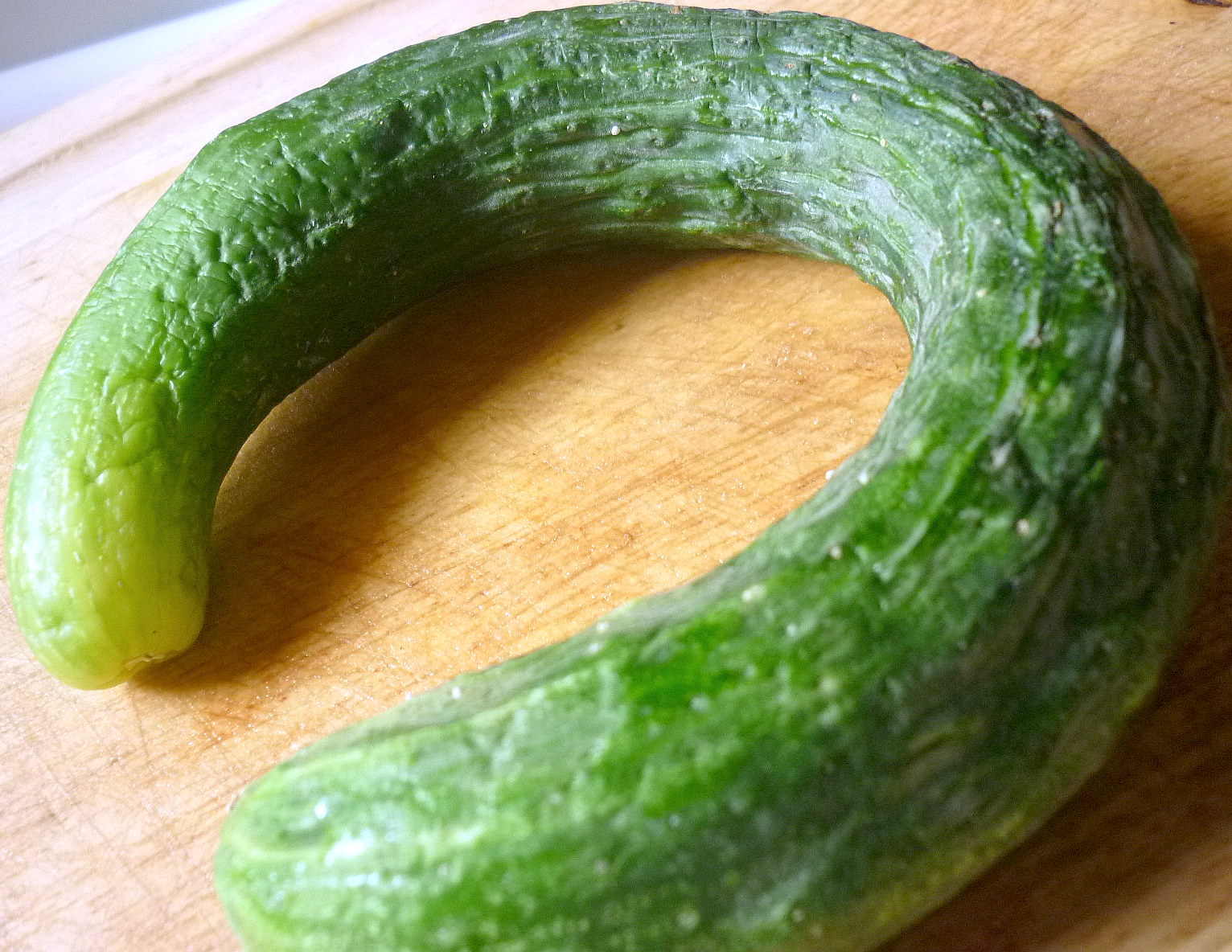 Fried Asian Cucumber Crinkles Sprinkled with Flour