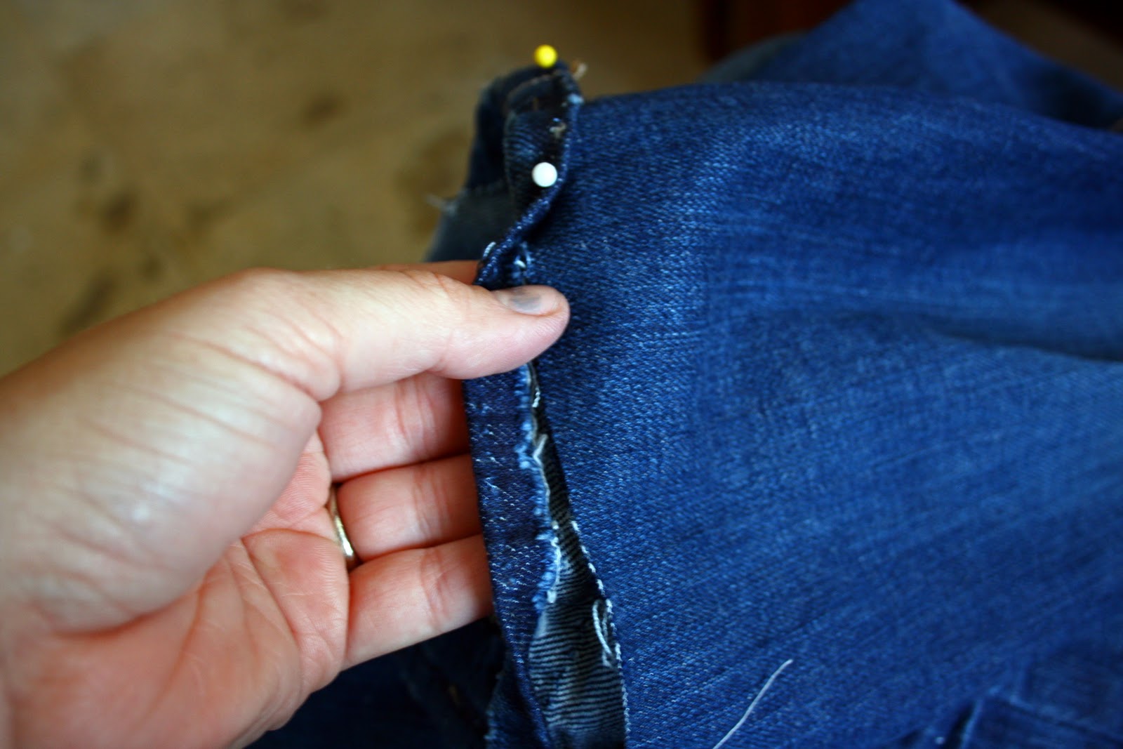 The Pretty Poppy How to hem jeans using the original hem..the best way!!