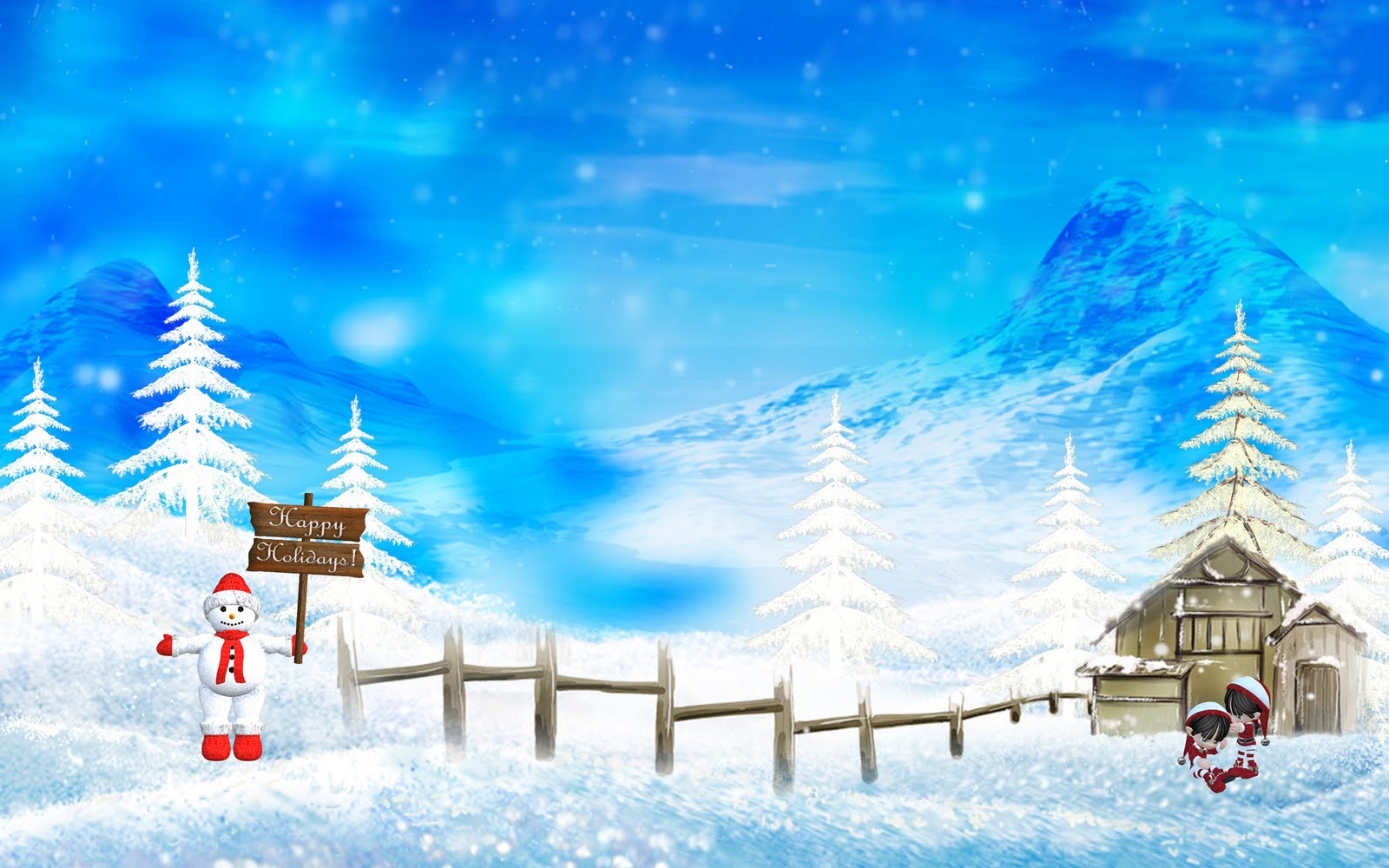 christmas snow wallpaper