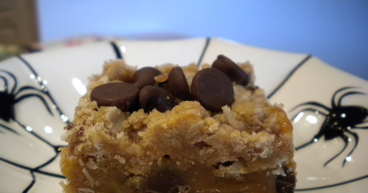 Mom Taught Us... Chocolate Caramel Oatmeal Bars.