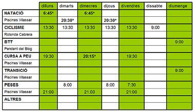 Calendari Convocatòries 09