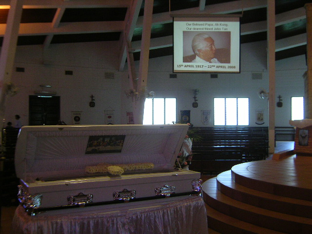 My kong kong's funeral in church