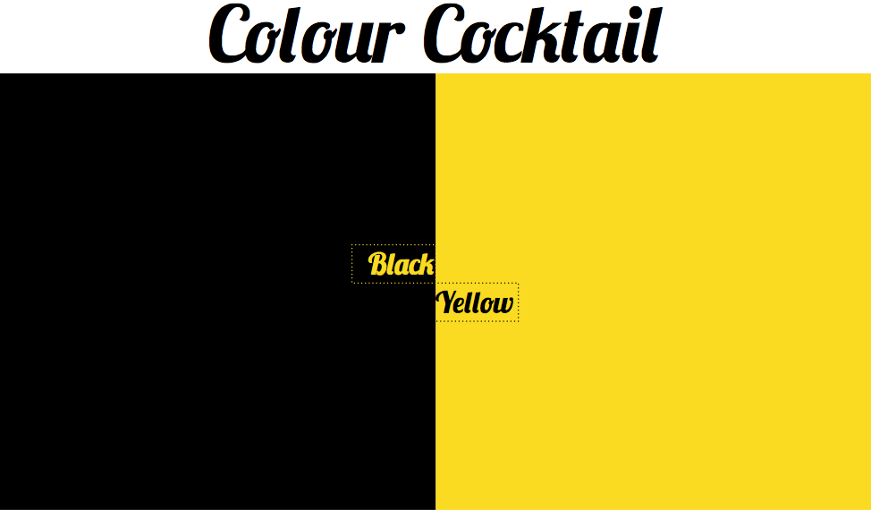 Colour Cocktail Black And Yellow Bright Bazaar By Will Taylor