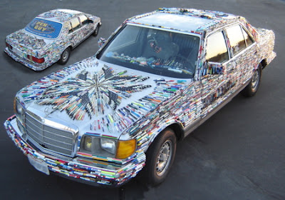 Car Covered By Pens