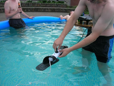 Power Cord Floating On Foam Rubber Sandal