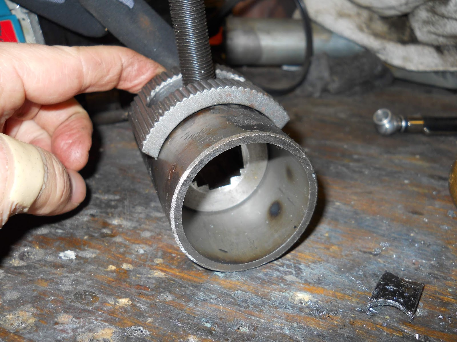 67 VW Beetle Project Adding beam adjusters