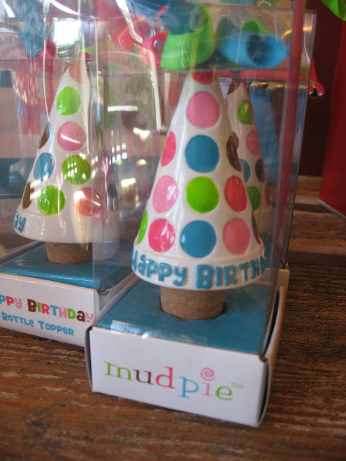 Adorable party hat bottle stopper!