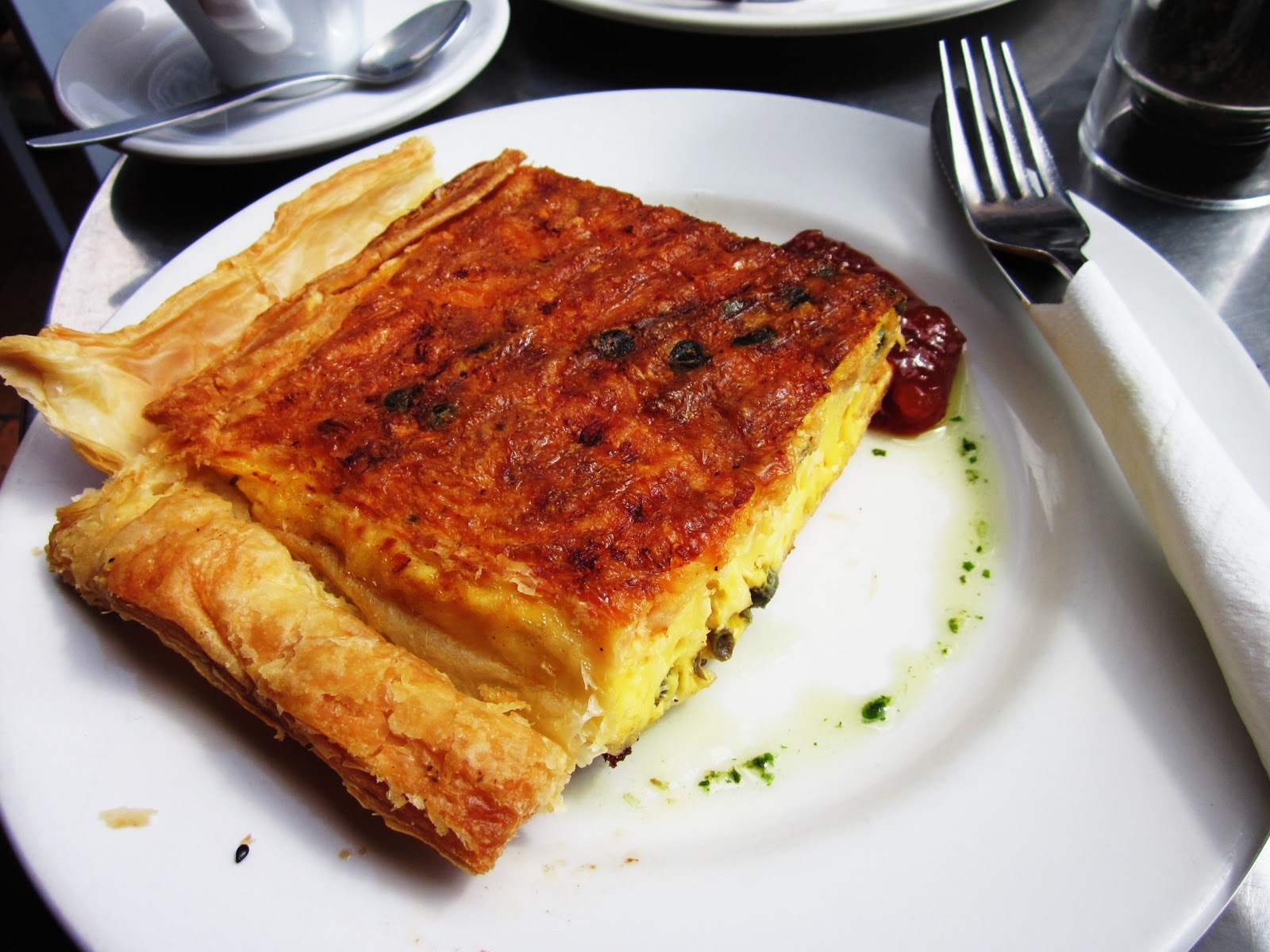 Modern foods aspirations Smoked salmon caper Quiche from New Zealand