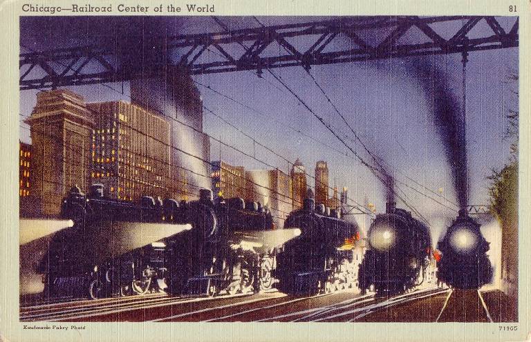 [POSTCARD+-+CHICAGO+-+TRAINS+-+FIVE+ENGINES+-+DRAMATIC+IMAGE+-+RAIL+CENTER+OF+THE+WORLD+-+RAIL+FAIR+-+1949.jpg]