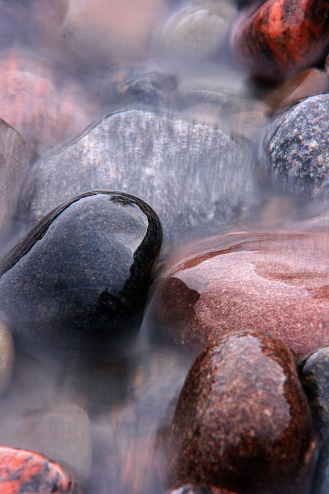 Stenar, vatten. Vättern, Vätterstranden