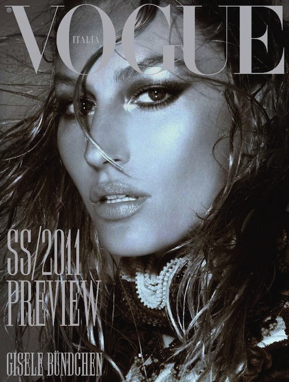 Gisele Bundchen covers Vogue Italia SS Preview December 2010, shot by